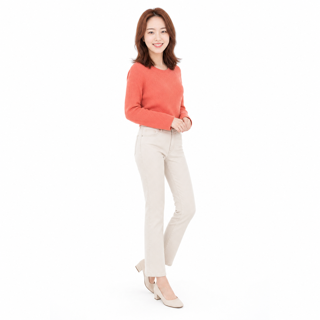 우 45도 전신